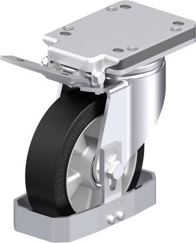 Blickle LH-ALEV 160K-IS-FS Stahlblech-Lenkrolle in Schwarz-Grau mit 160 mm Rad-Durchmesser und 400 kg Tragfähigkeit - Bild 1