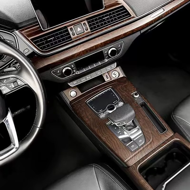 SNBLO Innenverkleidung mit Holzmaserung für Audi Q5 LHD in Braun für Schaltung, Türen und Steckdosen - Bild 2