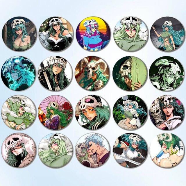 Bilibili Brosche, N-Nelliel Anime Mädchen, Runde Abzeichen - Bild 1