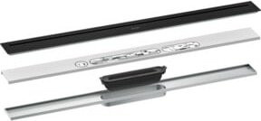 Hansgrohe Duschrinne Drain Linear Channel in Mattschwarz, Edelstahl, frei im Raum stehend, Breite: 80 cm - Bild 1