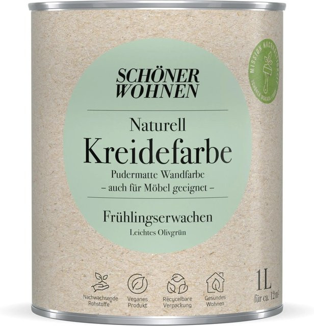 Schöner Wohnen Kreidefarbe Naturell Frühlingserwachen in Grün - Bild 1