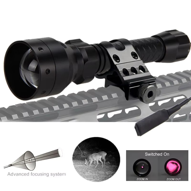 VASTFIRE 850 nm Infrarot-Taschenlampe mit einstellbarem Fokus in Schwarz - Bild 2