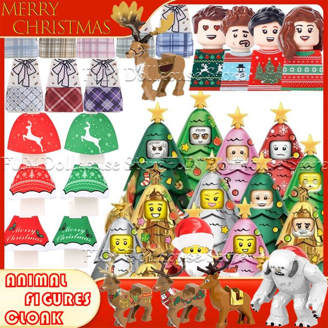 BRICKPANDA Weihnachts Baustein Set mit Schneemann, Elf, Soldat und Rentier in Mehrfarbig - Bild 1