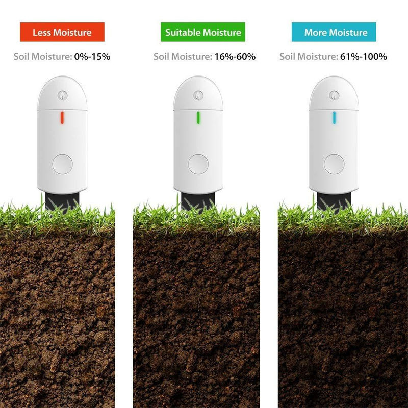 Kkmoon Intelligentes Bodenfeuchtigkeitsmessgerät für Garten, Innen- und Außenbereich in Weiß - Bild 5