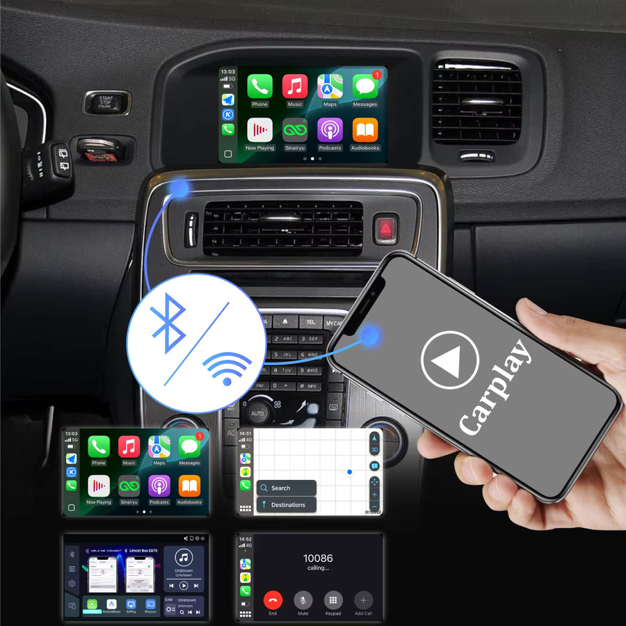 Sazy Auto Drahtloses CarPlay und Android Auto Modul für Volvo XC60 S60 V40 V60 XC90 S90 mit Airplay und Mirror Link - Bild 2