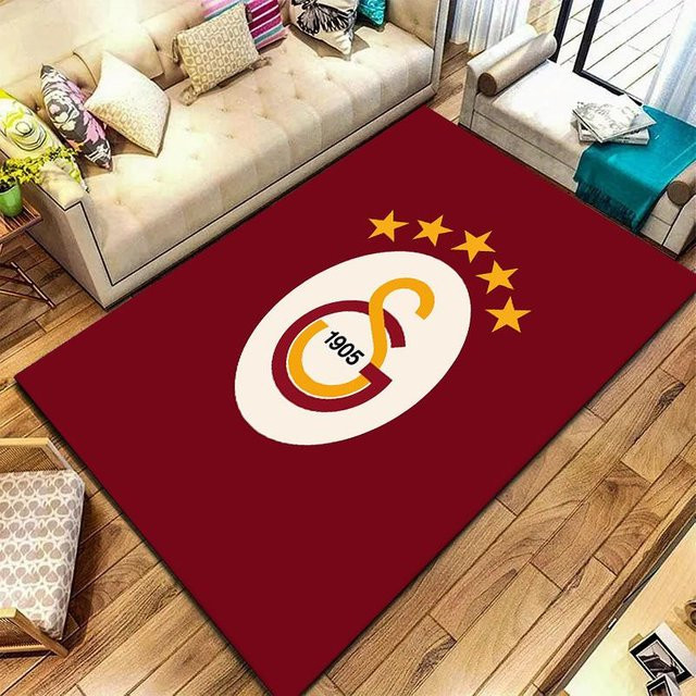 Rutschfester Galatasaray S.K Teppich von My City Home in Rot, ideal für Wohnzimmer, Schlafzimmer oder als Kinderspielmatte, B: 120 cm, T: 80 cm - Bild 1