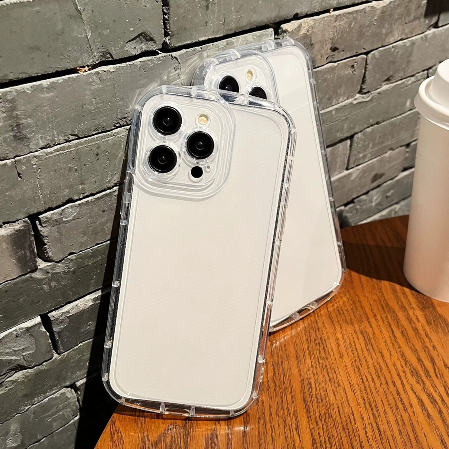 Transparente Silikon-Handyhülle mit Kameraschutz und Airbag-Abdeckung für Apple iPhone Modelle - Bild 3