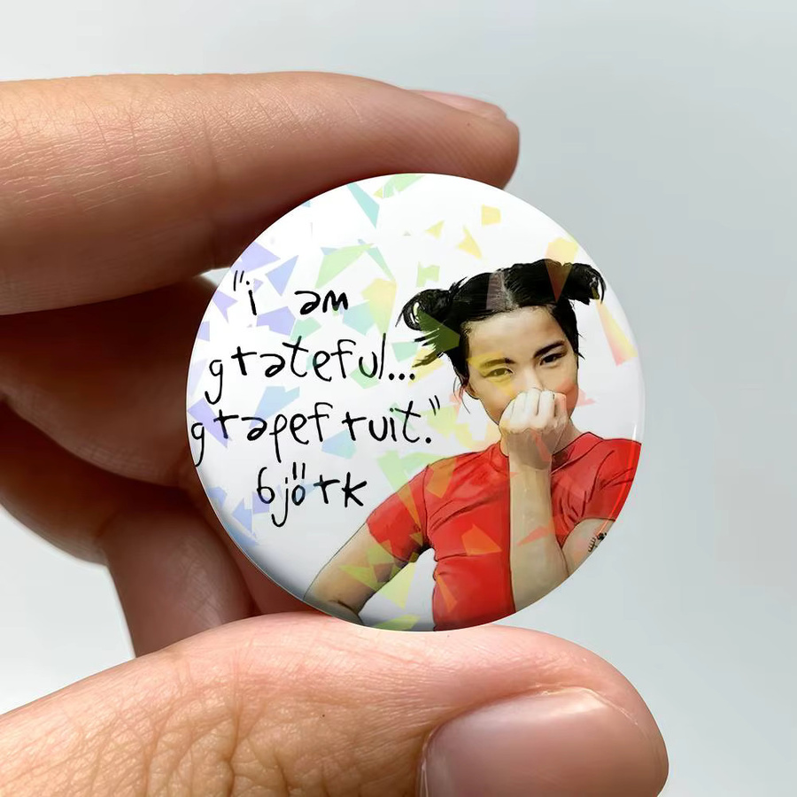 Brosche Bjork Laser Button Pins, Unisex - Bild 2