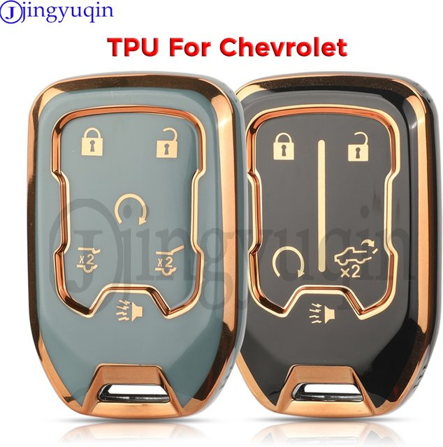 Jingyuqin TPU Schlüsselhülle für Chevrolet Silverado GMC Sierra Terrain Acadia in Weiß - Bild 1