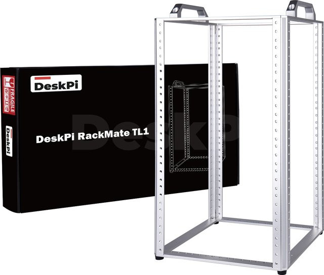 DeskPi RackMate TL1 Open Frame Netzwerkrack 10U in Silber für 10-Zoll IT-Netzwerk-, Audio- und Videogeräte - Bild 1