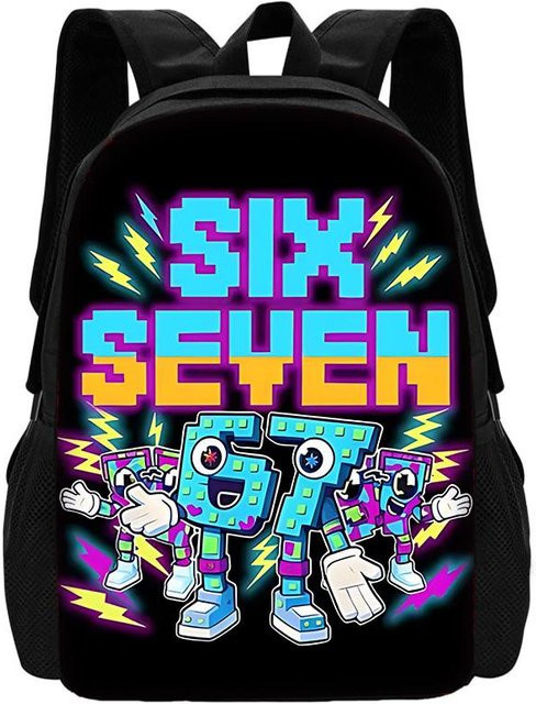 Potdemiel Schulrucksack Set für Kinder mit Brotdose und Federmäppchen, Mehrfarbig, Nylon - Bild 1