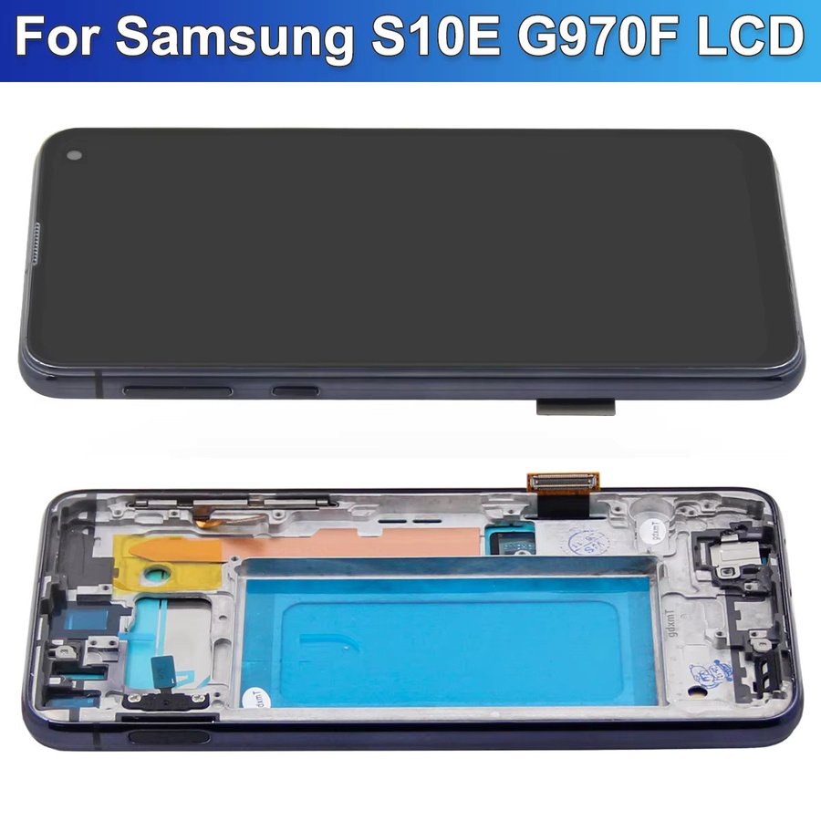 Samsung S10E G970 G970F LCD Display mit Touch Screen und Rahmen in Schwarz - Bild 3