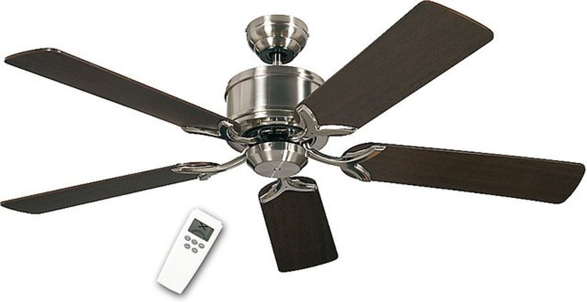 CASAFAN Energiespar Deckenventilator Eco Elements mit Fernbedienung, Farbe: Silber, Durchmesser: 132 cm, Material: Metall, Chrom Gebürstet - Bild 2