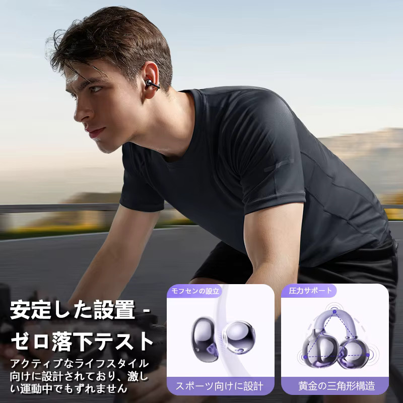 Lenovo LE302 Ohrclip-Kopfhörer Kabellose Bluetooth Open-Ear-Sportkopfhörer mit Geräuschunterdrückung und Mikrofon in Pink - Bild 4