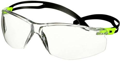 3M SecureFit SF501SGAF-GRN Schutzbrille mit Antibeschlag-Schutz in Grün und Transparent - Bild 1