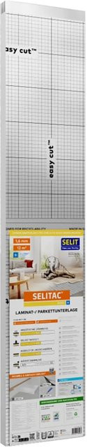 Selitac Laminat- und Parkettunterlage Basic+ Silber 1,6 mm für 12 m² - Bild 1