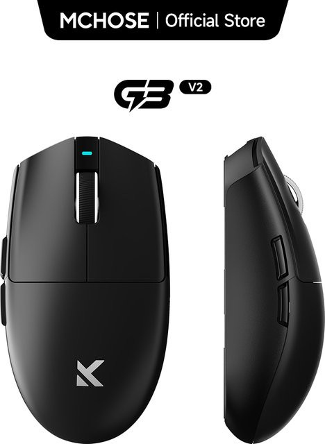 MCHOSE G3 V2 Kabellose Gaming-Maus mit PAW 3395 Sensor, Tri-Modus Verbindung, 800mAh Akku und Omron Mechanischen Schaltern in Silber - Bild 1