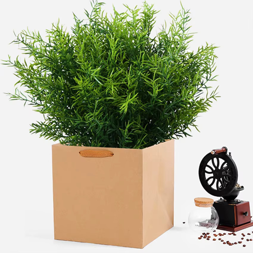 Künstliches grünes Gras aus Kunststoff für die Dekoration von Vasen, Hochzeiten und Hausgärten - Bild 2