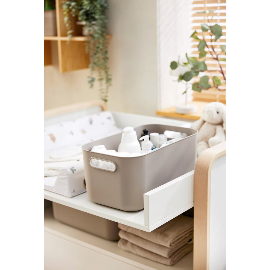 Rotho Babydesign Aufbewahrungsbox KAYO stapelbar mit Deckel, Braun, 12 l - Bild 2