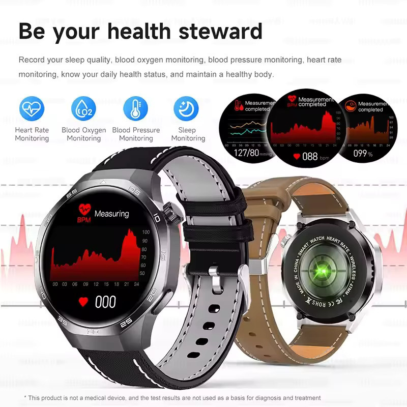 KAVSUMI Smartwatch, Silber, Bluetooth, NFC, Herren - Bild 4