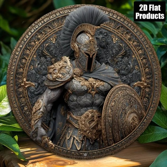 CIFBUY Dekorative Metallschild Wandkunst im Vintage-Look, Rundes Aluminium-Plakat in Multicolour, Durchmesser: 20 cm - Bild 1