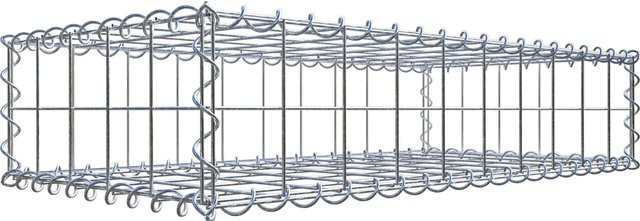 Gabiona Gabione aus Stahl in Silber, B/T/H: 100 x 20 x 50 cm, Maschenweite 10 x 10 cm - Bild 1
