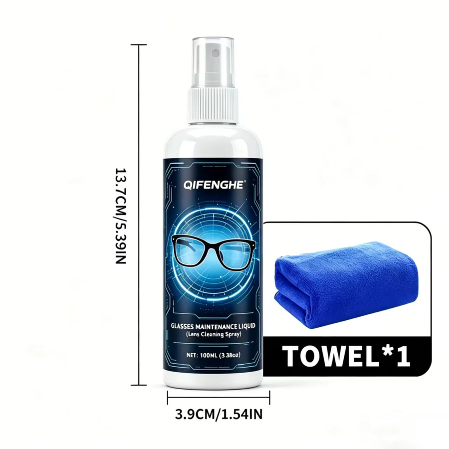 QIFENGHE Reinigungsspray Anti-Beschlag, 100ml, mit Mikrofasertuch - Bild 6