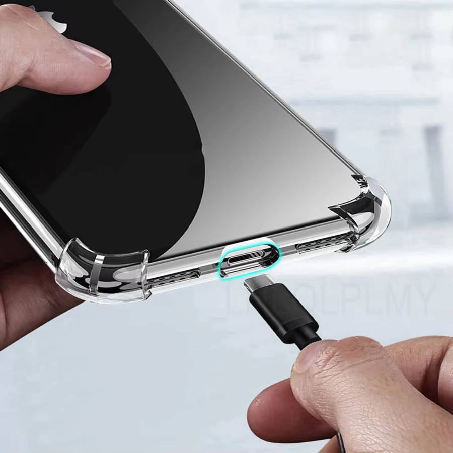 Stoßfeste Silikon-Handyhülle für Apple iPhone 17 Pro Max, 16, 15, 14, 13, 12 Mini, 11 und weitere Modelle, transparent - Bild 4