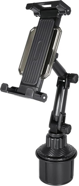 Auto-Cup-Slot Tablet-Ständer mit 360-Grad-Verstellbarkeit und rutschfester Basis in Schwarz - Bild 1