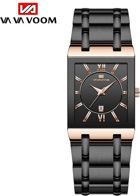 VA VA VOOM Armbanduhr Quarz, Edelstahl, Roségold, Eckig, Herren - Bild 1
