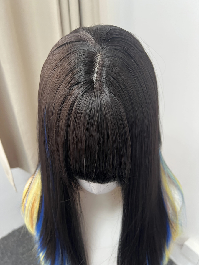 Ashely Ombre Highlight-Perücke, schwarz, synthetisch, Damen - Bild 3