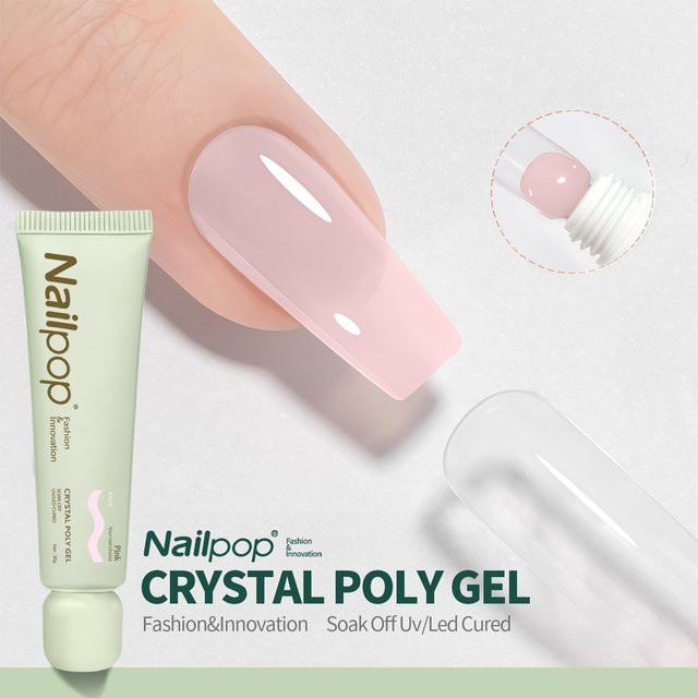 Nailpop Kristall Poly Nagelgel, 6 Farben, Glänzend - Bild 1
