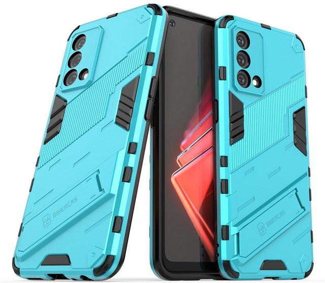Armor Handyhülle mit magnetischem Ständer für OPPO Realme GT Master Edition in Türkis - Bild 1