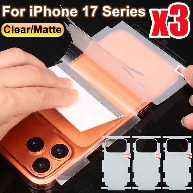 Hydrogel-Schutzfilm für Apple iPhone 17 Pro Max, Air 17 Pro und 17 PM, vollflächiger Schutz für Seitenrahmen und Rückseite in HD-Qualität - Bild 1