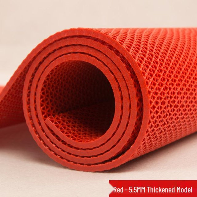 Rutschfeste und wasserdichte Hohl-PVC-Matte von HomeHarmony in Rot für Küche, Bad, Pool und Außenbereich, Breite: 120 cm, Länge: 100 cm - Bild 1