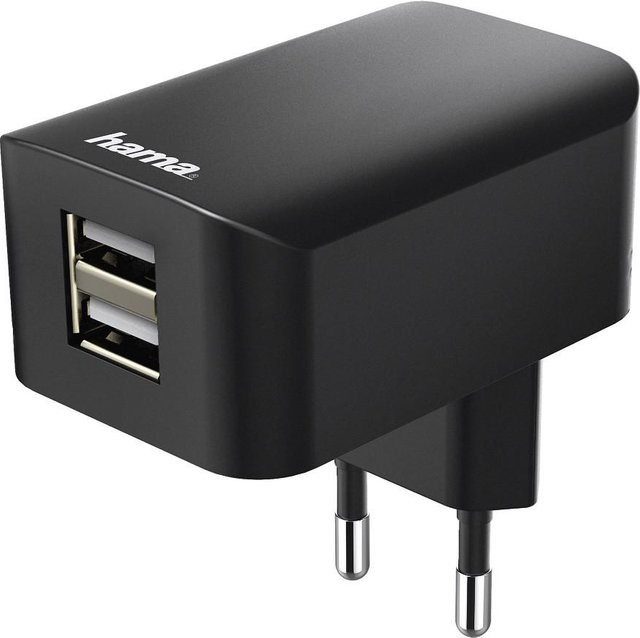 Hama 2-fach USB Ladegerät mit 3.1 A in Schwarz - Bild 1