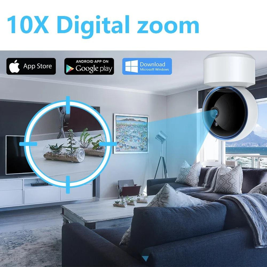 ZETI Indoor Sicherheitskamera mit 5MP PT und 3MP, Smart Life WiFi CCTV Videoüberwachung mit PIR-Bewegungserkennung und Personenerkennung, Tuya kompatibel, Babyphone ohne SD-Karte - Bild 8