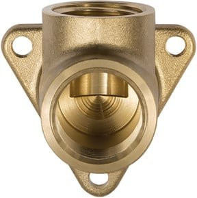 Riegler Deckenwinkel zur Wandbefestigung in Gold mit 2 x G 3/8 IG - Bild 1