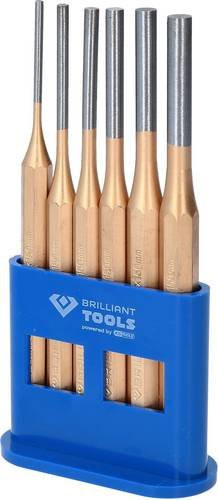 Brilliant Tools Splintentreiber und Durchtreiber-Satz aus Stahl, 6-teilig, multicolor - Bild 1