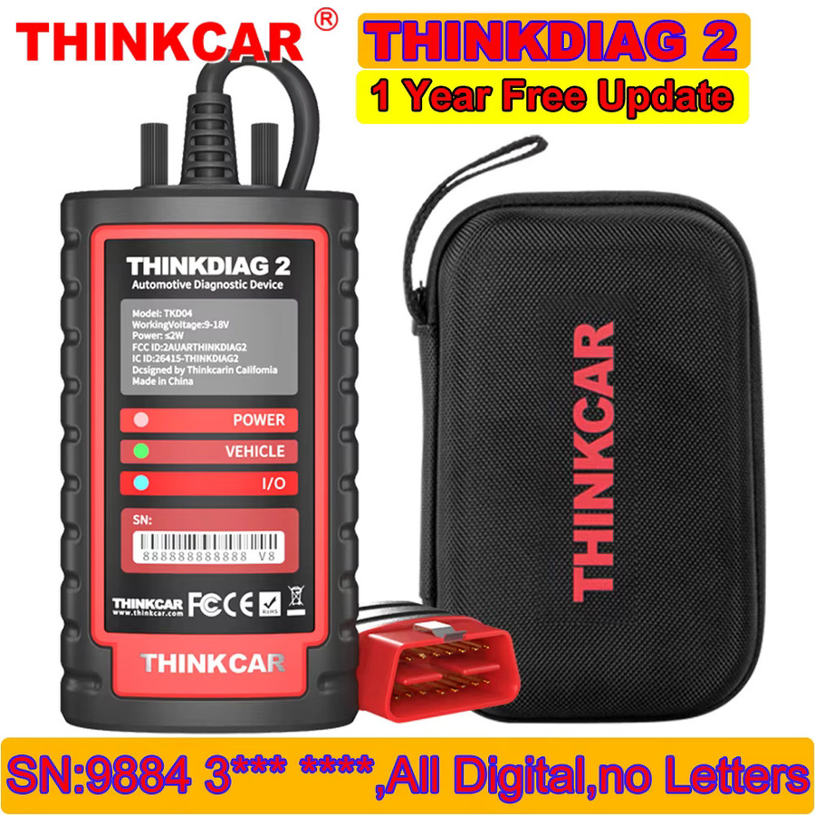 THINKCAR ThinkDiag 2 Auto-Diagnosegerät mit 1 Jahr kostenlosen Updates, CAN FD ECU-Codierung, bidirektionaler Steuerung und 15 Reset-Funktionen, Schwarz - Bild 7