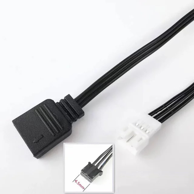 Thermaltake Memory Vest Mini ARGB Sync Adapterkabel von 3-Pin auf 5V 3-Pin, Schwarz, Länge: 30 cm - Bild 1