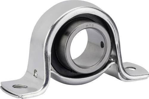 HTB SBPP 206 Stehlager aus Stahlblech in Silber, Bohrungs-Ø 30 mm, Lochabstand 95 mm - Bild 1