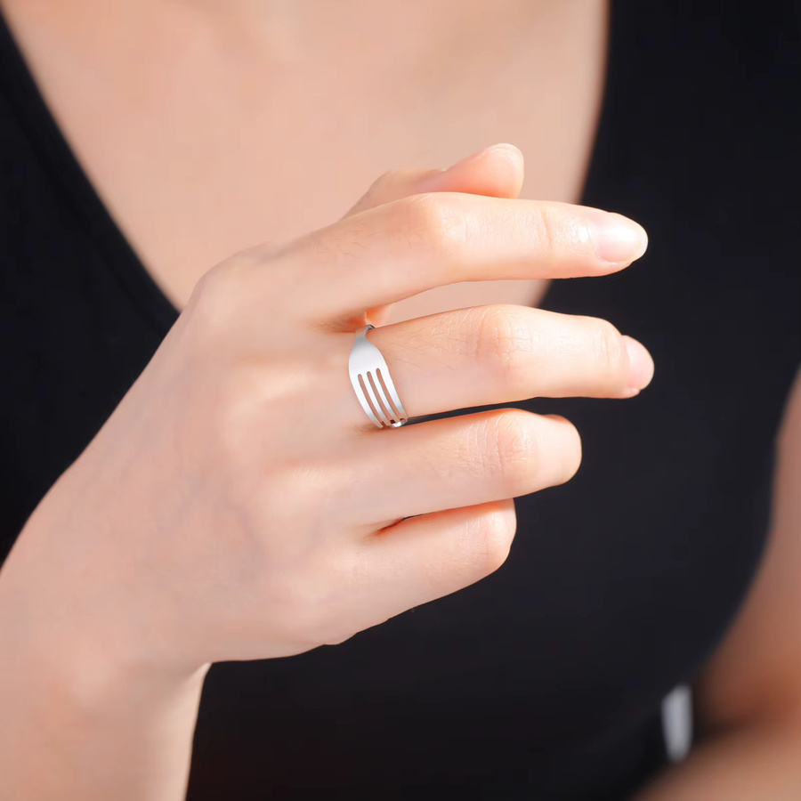 Skyrim Ring, Edelstahl, Silber, Herren - Bild 2