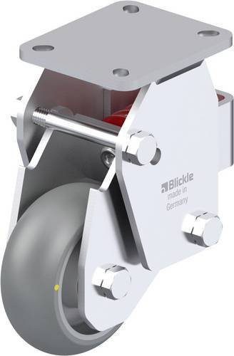 Blickle Stahlblech-Bockrolle BHF-ALTH 101K-1-AS-FA-CO in Silber, Rad-Durchmesser: 100 mm, Tragfähigkeit: 350 kg - Bild 1