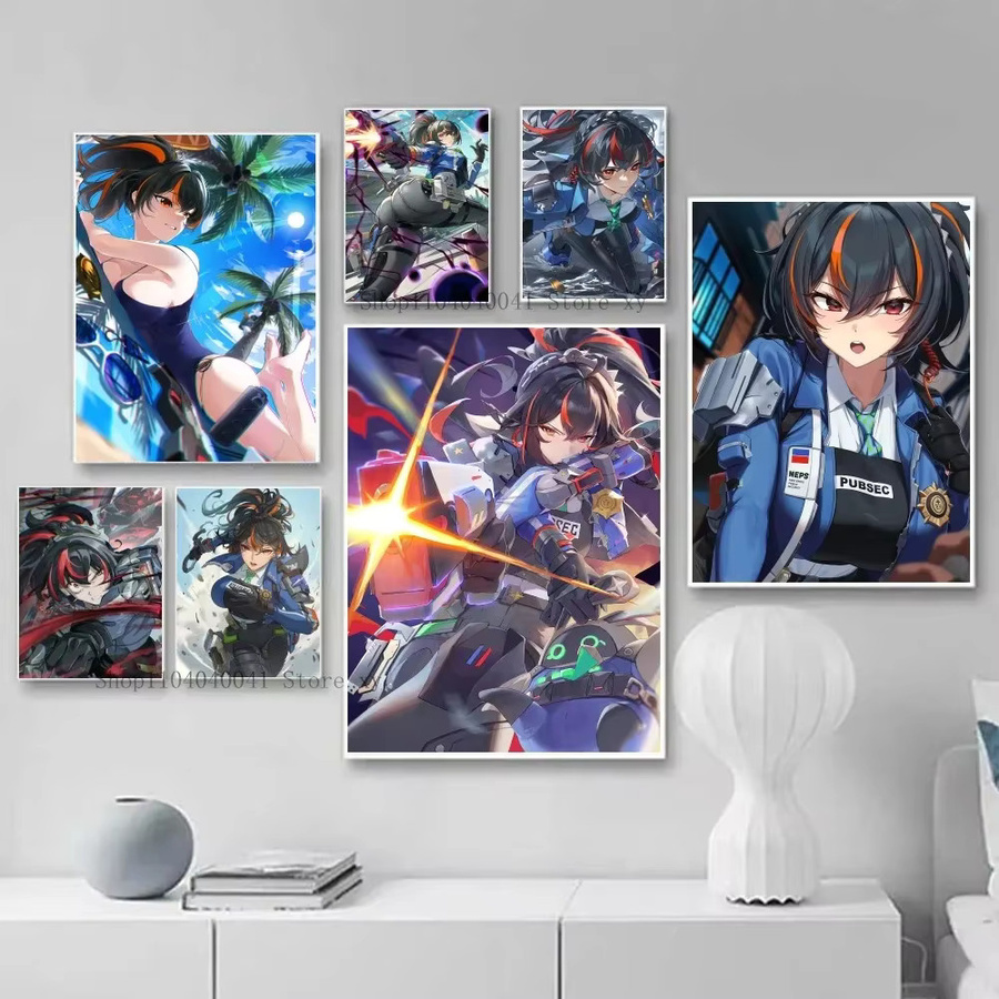 Zhu Yuan Zenless Zone Zero Spiel Poster Papierdruck für Wohnzimmer und Schlafzimmer in Mehrfarben - Bild 2