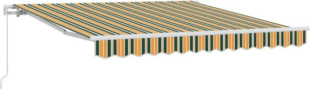 vidaXL Markise aus Polyester in Grün und Gelb mit Faltarmen, B/T/H: 300 x 250 x 165 cm - Bild 1