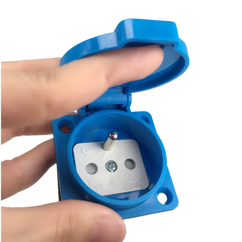 Bolantedz Wasserfeste Steckdose 16A 250V CE Staubdicht Blau - Bild 2