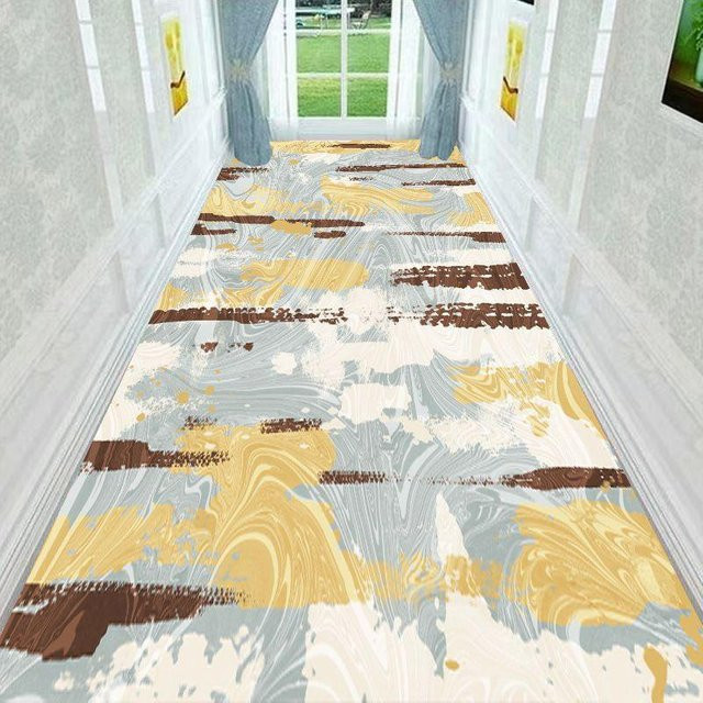 Super Six Teppich im modernen geometrischen Design, waschbar, mehrfarbig, aus Polyester für Flur, Wohnzimmer und Schlafzimmer - Bild 1
