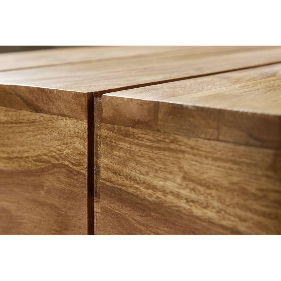 Wohnling Couchtisch aus Akazie in Natur mit Maserung, B/H/T: 120 x 30 x 45 cm - Bild 3