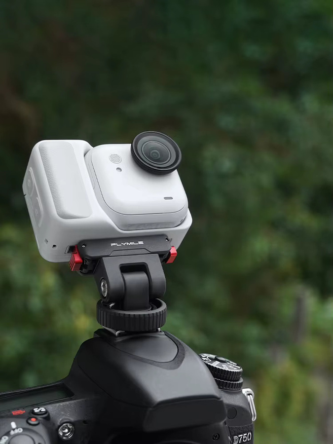 Flymile Magnetischer Adapter-Halter für Insta360 GO Ultra Schnellwechsel-Basishalterung mit 1/4 Schraubenloch und Cold Shoe in Schwarz - Bild 7